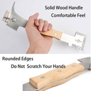 Multipurpose Steel Hive Tools with Wooden Handle ,Beekeeping Hive Scraper Tool