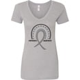 thumbnail image 3 of Inktastic Parkinson's Awareness Ribbon Rainbow Women's V-Neck T-Shirt, 3 of 5