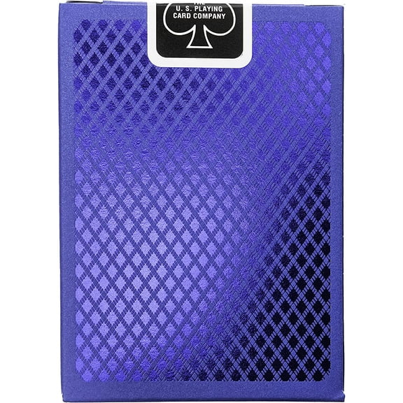 Bee MetalLuxe Playing Cards - Blue Foil Diamond Back, Standard Index