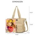 thumbnail image 4 of KL928 Women Large Purses Handbags Tote Shoulder Bag top Handle Satchel Bag for Work (Beige), 4 of 7
