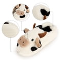 thumbnail image 3 of PULLIMORE Cartoon Cow Slippers, Winter Indoor Outdoor Slippers, Fuzzy Plush Cotton Slipper for Women Men, 3 of 10