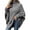 Gray, variant on Women's Cable Knit Poncho Sweater Turtleneck Long Sleeve Loose Fit Casual Pullover Top