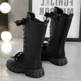 thumbnail image 4 of Huowey New Winter Style Velvet Children Style Boots Children High Leather Boots Holiday Shoes, 11.5-12 Years, 4 of 5