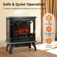 thumbnail image 6 of GOFLAME 23” Electric Fireplace Stove, Freestanding Fireplace Heater with 3-Level Dimmable Flame Effect and 6H Timer, Remote Control, Compact Stove Heater with Overheat Protection, 1400W, 6 of 18