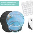 thumbnail image 4 of Mouse Pad with Wrist Support, Ergonomic Mouse Pad with Memory Foam Wrist Rest Cushion, Non-Slip Rubber Base Gaming Mice Pad for Home Office Computer Laptop, Sky Blue, 4 of 14
