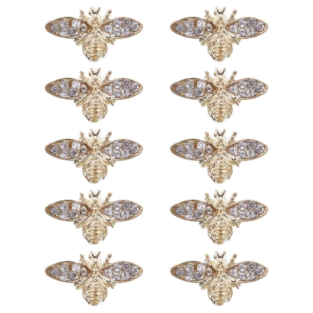 10pcs Alloy Bee Nail Decorations Retro Nail Charm Manicure DIY Nail Decor