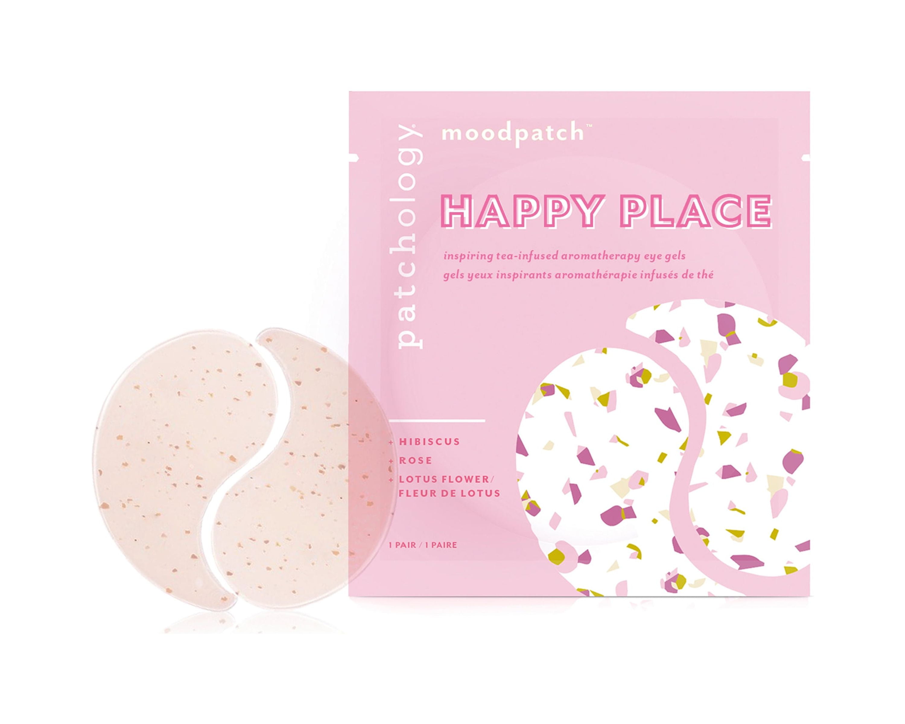 (4 pack) Patchology Moodpatch Happy Place Eye Gels Under Eye Mask Skin Care for Puffiness and Wrinkles