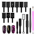 thumbnail image 3 of Iman Para Uñas Accesorios Para Uñas Efecto Ojo De Gato 15pcs  Eo Safe Imports  Negro, 3 of 5