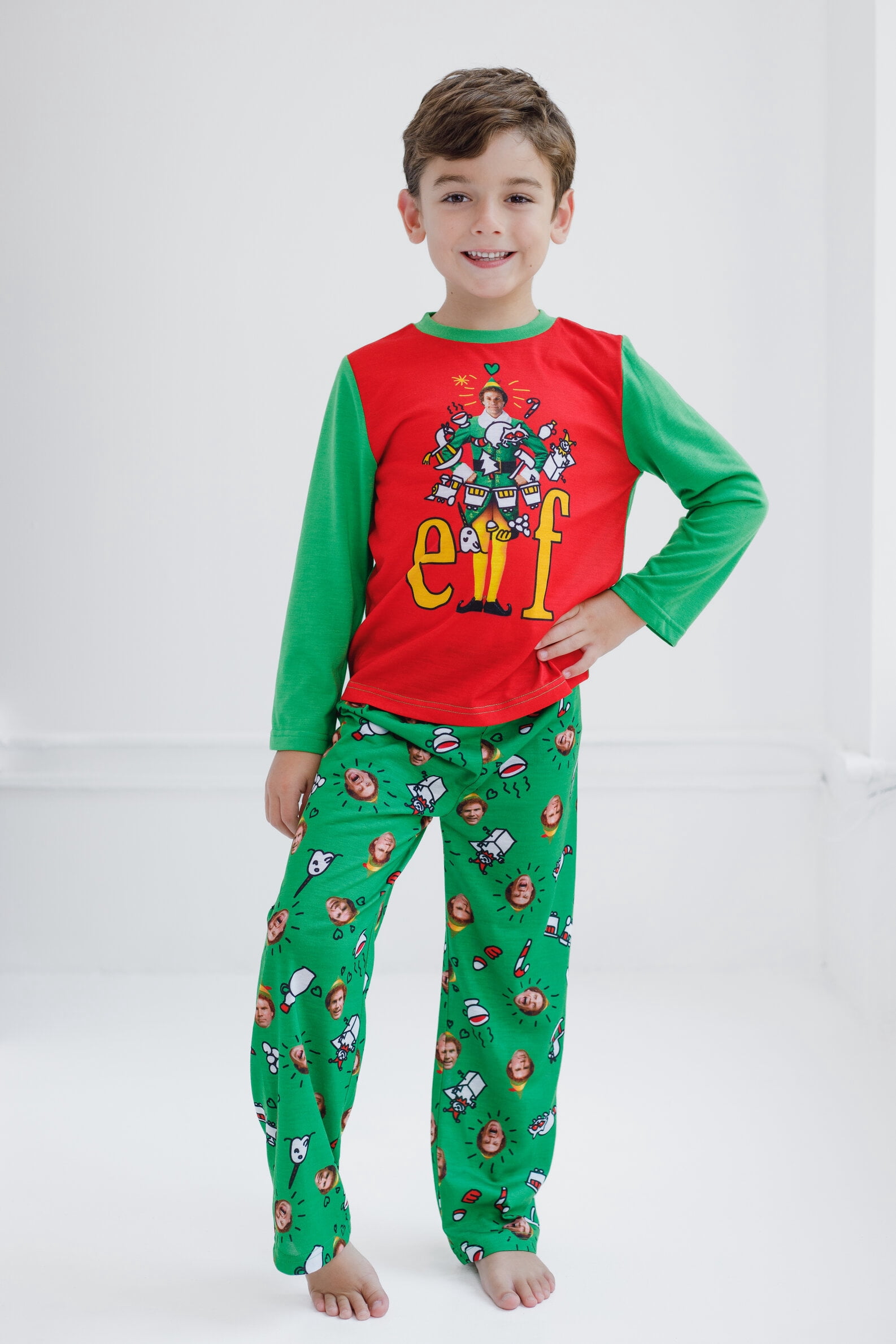 Elf Buddy the Elf Christmas Pajama Shirt and Pants Little Kid to Big Kid