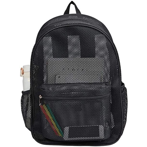 Heavy Duty Mesh Backpack, See Through College Student Backpack with ...