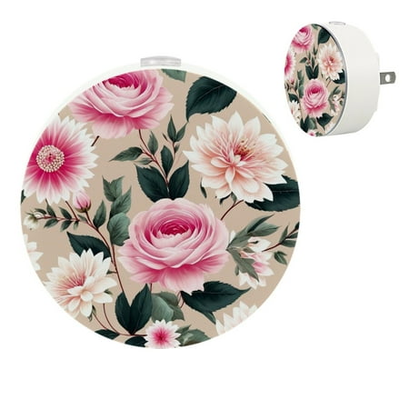 

YZUOUZY Night Lights Plug into Wall Night Lights Bedside Lamps Set of 2 Wedding Flowers