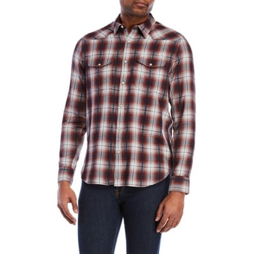 New  Lucky Brand Mens Red Plaid Western Sport Button Down Shirt Sz XL XLarge 3258-4