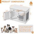 thumbnail image 2 of Waleaf 44 inch Dog Crate Furniture with 2 Storage Drawers,Wooden Dog Kennel for Indoor,End Tables with Dog Crate for Large Medium Dogs, White, 2 of 7