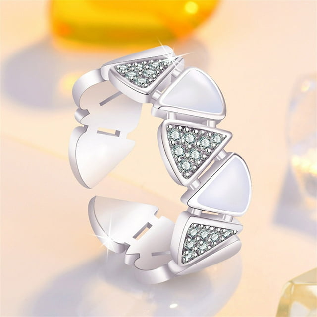Anillos para mujer, regalos para mujer, geometría de circonita cúbica para mujer, joyería de compromiso, boda, accesorios, anillo para mujer y niña.