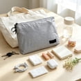 thumbnail image 4 of Travel Packing Luggage Organizer Bag, Gray Nylon Clothing Storage Pouch, Water Resistant Packing Cube for Suitcase, Business Trip and Camping Travel Accessories,10.2X6.3In, 4 of 6