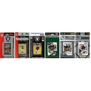 C & I Collectables RAIDERS611TS NFL Oakland Raiders 6 Different Licensed Trading Card Team Sets