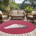 thumbnail image 6 of Pink Sky Round Rug 5ft Washable Circle Kitchen Rugs Non Slip Abstract Sky White Minimalist Large Area Rug Indoor Floor Carpet for Bedroom Living Room Home Office Dining Room Nursery, 6 of 9