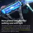 thumbnail image 5 of Smart Alarm Walking Cane for Men & Women, Telescopic and Adjustable Walking Sticks for Seniors, USB Direct Charge, with LED Light, One Cane for Three Purposes, Light and Stable, 5 of 7