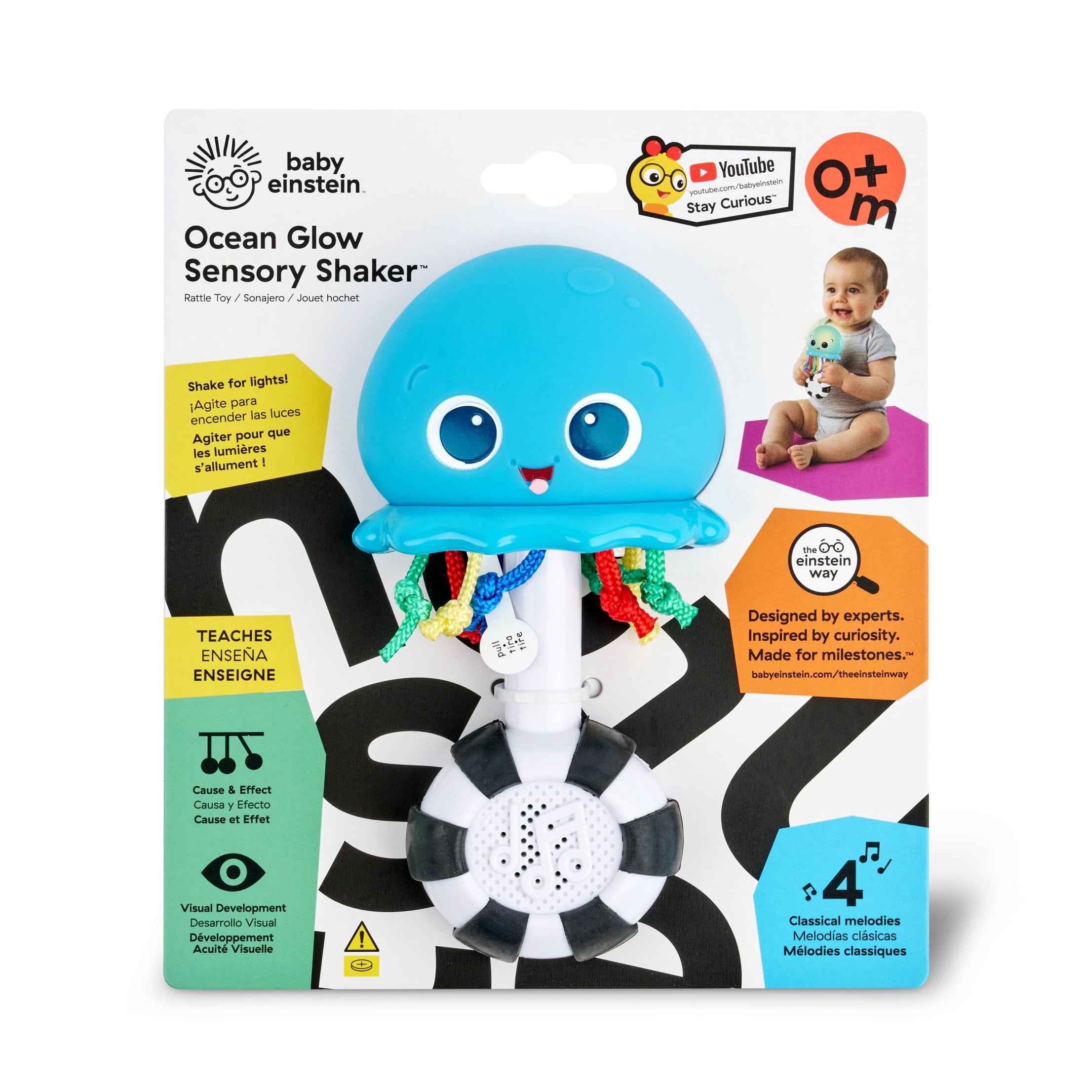 Baby Einstein Jouet Meduse Ocean Glow Sensory pas cher