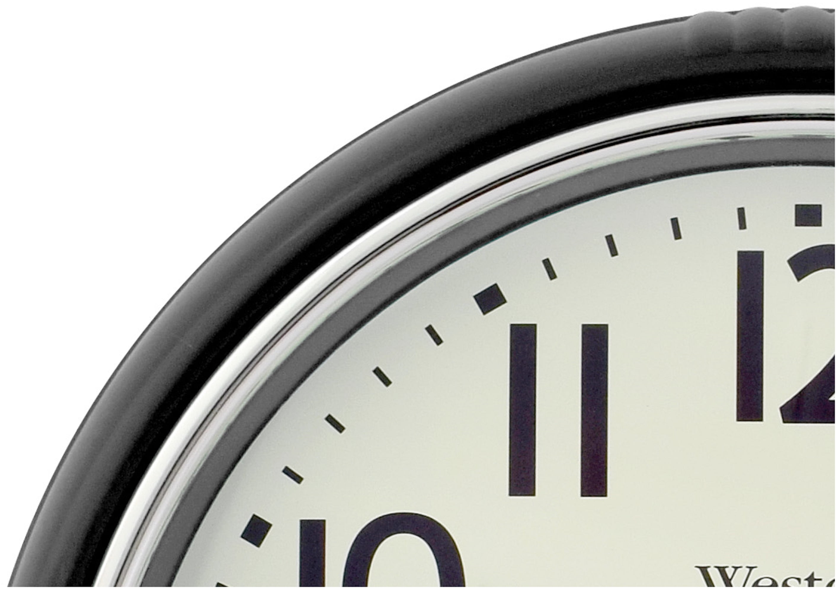 Westclox 12” Black Retro Analog Quartz Accurate Wall Clock with