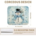 thumbnail image 2 of Winter Dish Drying Mat for Kitchen Counter Blue Snowman Snowflake Christmas Drying Mat for Dishes Microfiber Absorbent Dish Drainer Mats Reusable Dish Drying Rack Mat for Home Coffee Bar 16x18 Inch, 2 of 5