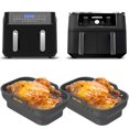 thumbnail image 2 of 2Pcs Air Fryer Silicone Pot avec Poignée Réutilisable Air Fryer Doublure Résistant à la Chaleur Air Fryer Silicone Panier Anti-Adhésif, 2 of 10