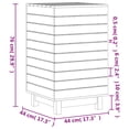 thumbnail image 4 of vidaXL Laundry Basket 44x44x76 cm Solid Wood Pine, 4 of 5