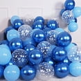 thumbnail image 4 of 50PCS Dark Blue Agate Marble Metal Latex Confetti Balloons Birthday Wedding BabyShower Decorations New year Globos, 4 of 6