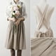 thumbnail image 4 of Delantal retro de algodón y lino para mujer, 1 pieza, con tirantes, para restaurante, hogar Beige, 4 of 9