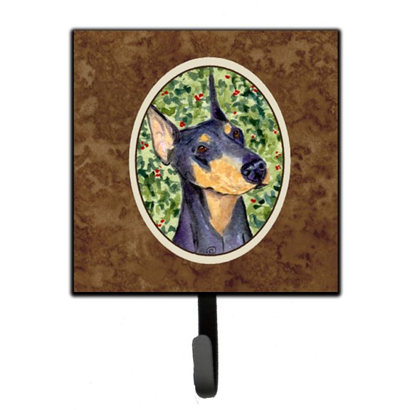 Carolines Treasures Doberman Leash or Key Holder Single Hook multicolor