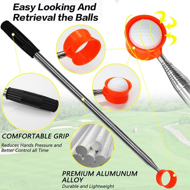 Recuperador De Pelotas De Golf Recogedor De Pelotas De Golf De 9 Pies, Recogedor Telescópico De Pelotas De Golf, Accesorios De Golf Para Exteriores Ndcxsfigh Para Estrenar