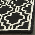 thumbnail image 4 of SAFAVIEH Cambridge Kyle Geometric Wool Runner Rug, Black/Ivory, 2'6" x 12', 4 of 8