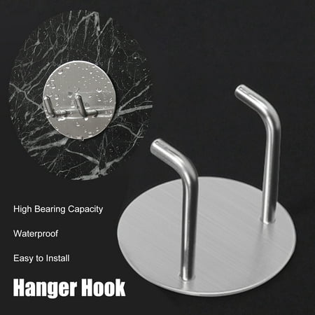 

Naturegr High Bearing Capacity Wall Hook Waterproof Stainless Steel No Need to Drill Hanger Hook Household Supplies