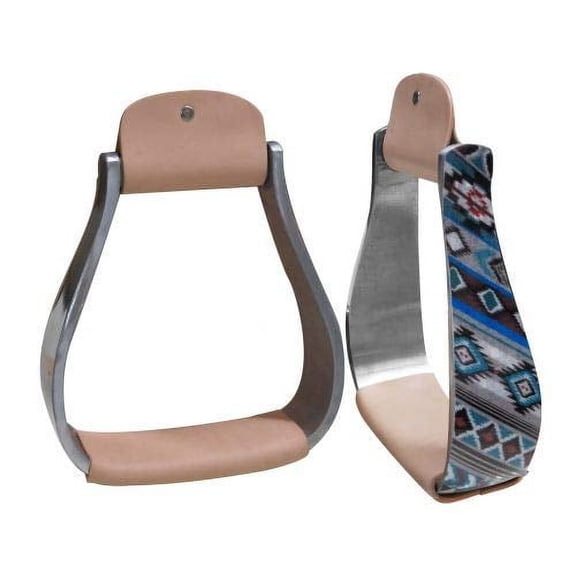 Showman Lightweight Aluminum Stirrups w/ Shimmering Southwest Print