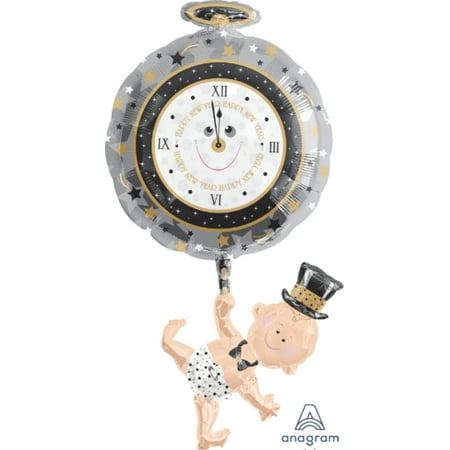 39" HAPPY NEW YEAR Countdown Balloon Large Shape Foil Mylar Balloon Party Supplies Decorations Foil Mylar Balloon