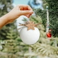 thumbnail image 5 of LSLJS Christmas Tree Balls Ornaments for Xmas Tree,Christmas Decorations,White Foam Shatterproof Round Ball Shape Hanging Ball with Cone & Rope,Plush Christmas Theme Pendant for Holiday Wedding Party, 5 of 5