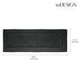 thumbnail image 3 of mDesign Bathroom 100% Cotton Rectangular Rug, Long Runner, 60" x 21", Black, 3 of 7
