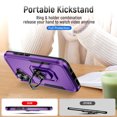 thumbnail image 4 of Designed for iPhone 16 Plus Case, Military-Grade Drop Protection, Shockproof Phone Case Cover, Magnetic Car Mount Ring Kickstand Bumper Hard Case for iPhone 16 Plus, Purple, 4 of 10