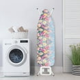 thumbnail image 3 of HELLHERO Floral Ironing Board Cover, 15x54 Inch Standard Ironing Board Cover with Elastic Edge and Hook and Loop Fasteners Scorch and Stain Resistant Cotton Ironing Covers, 3 of 5