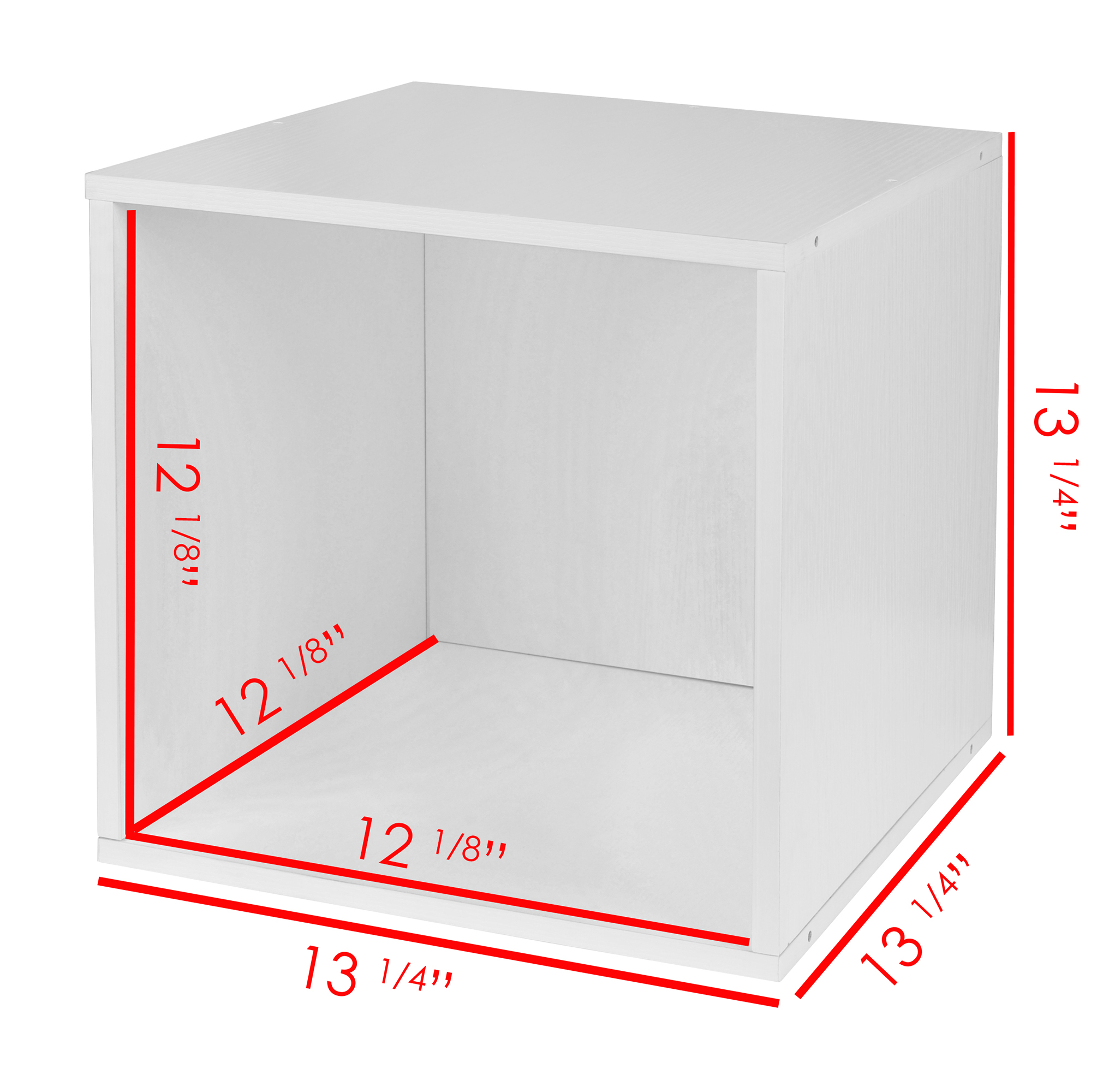 Niche Cubo Storage Set- 2 Full Cubes/4 Half Cubes with Foldable Storage Bins- White Wood Grain/Grey - image 5 of 8