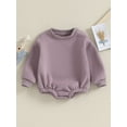 thumbnail image 2 of Bagilaanoe Newborn Baby Girl Boys Oversized Romper Sweatshirt Long Sleeve Bodysuits 3M 6M 9M 12M 18M Infant Casual Tee Tops, 2 of 9