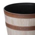 thumbnail image 6 of Better Homes & Gardens Whiskey Barrel Round Recycled Resin Planter, Light Brown, 12.9 in x 12.9 in x 10 in, 6 of 8