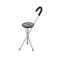 thumbnail image 3 of Asiento de bastón plegable jinwen Mango cómodo silla de muletas antideslizante 34 pulgadas Redondo negro, 3 of 8