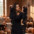 thumbnail image 5 of Fall Halloween Decoration for Home Indoor Outdoor Clearance Under $5.00!Halloween Dark-Themed Ornament Artificial Maple Leaf Thanksgiving Wall Hanging Artificial Maple Leaf With Black Wicker, 5 of 7