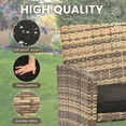 thumbnail image 2 of Melocadol Cozy 4 Piece Rattan Patio Set, Outdoor Sectional Sofa with Soft Cushions, Perfect Wicker Conversation Set for Garden, Backyard, Porch & Balcony, Natural Rattan with Black Cushion, 2 of 5
