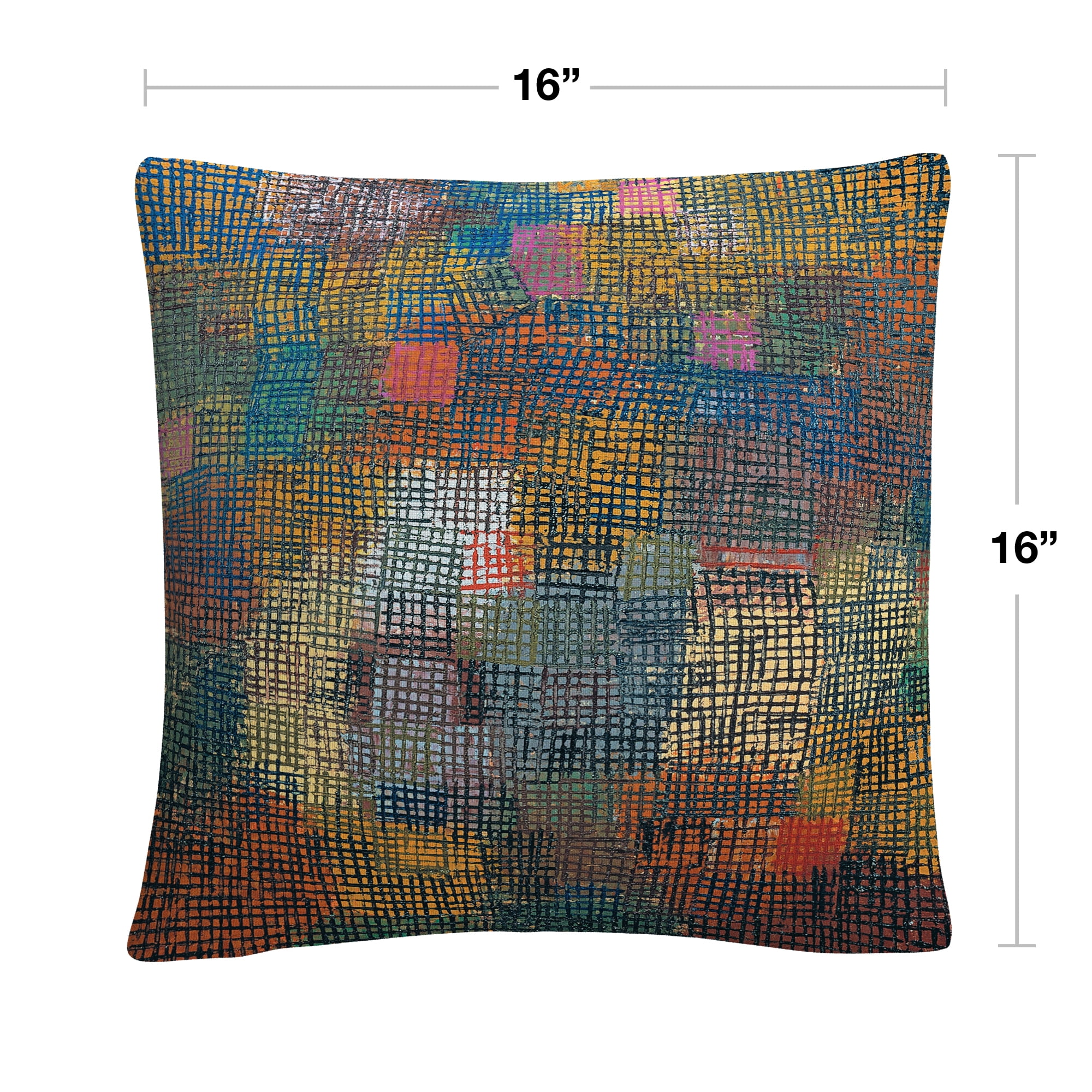 Paul Klee 'Colors From A Distance' 16 X 16 Decorative Throw Pillow