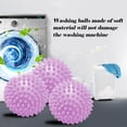 thumbnail image 4 of Lot de 6 Boules de Lavage pour Lessive, Boules pour Vêtements Secs Réutilisables, Boules pour Sécheuse Moelleuses et Antistatiques, Assouplissant Anti-Emmêlement pour Machine à Laver (Violet), 4 of 8