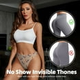 thumbnail image 4 of Thongs for Women - Roosters In Floral No Show Seamless Womens Thongs Underwear, Soft Stretch G String Thongs for Women,Cuteness Ladies Thong Bikini Panties Briefs, 4 of 5