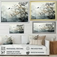 thumbnail image 4 of Designart "Sumi Bird Asian Painting XVII" Asian Floater Framed Wall Art Print, 4 of 7