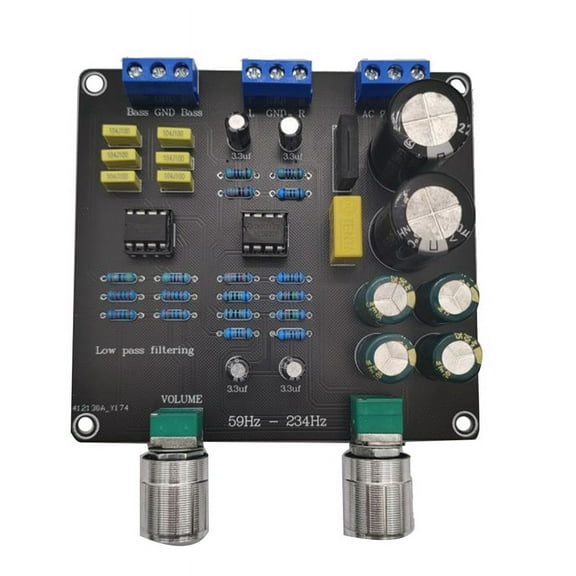 59Hz-234Hz Low-Pass Filter Super Crossover Board AC9V-12V Dual NE5532 Crossover Point Continuously Adjustable